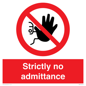 strictly no admittance